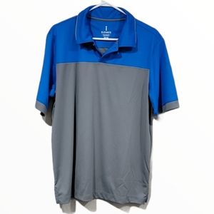 Men's polo workout top in blue and Grey size M